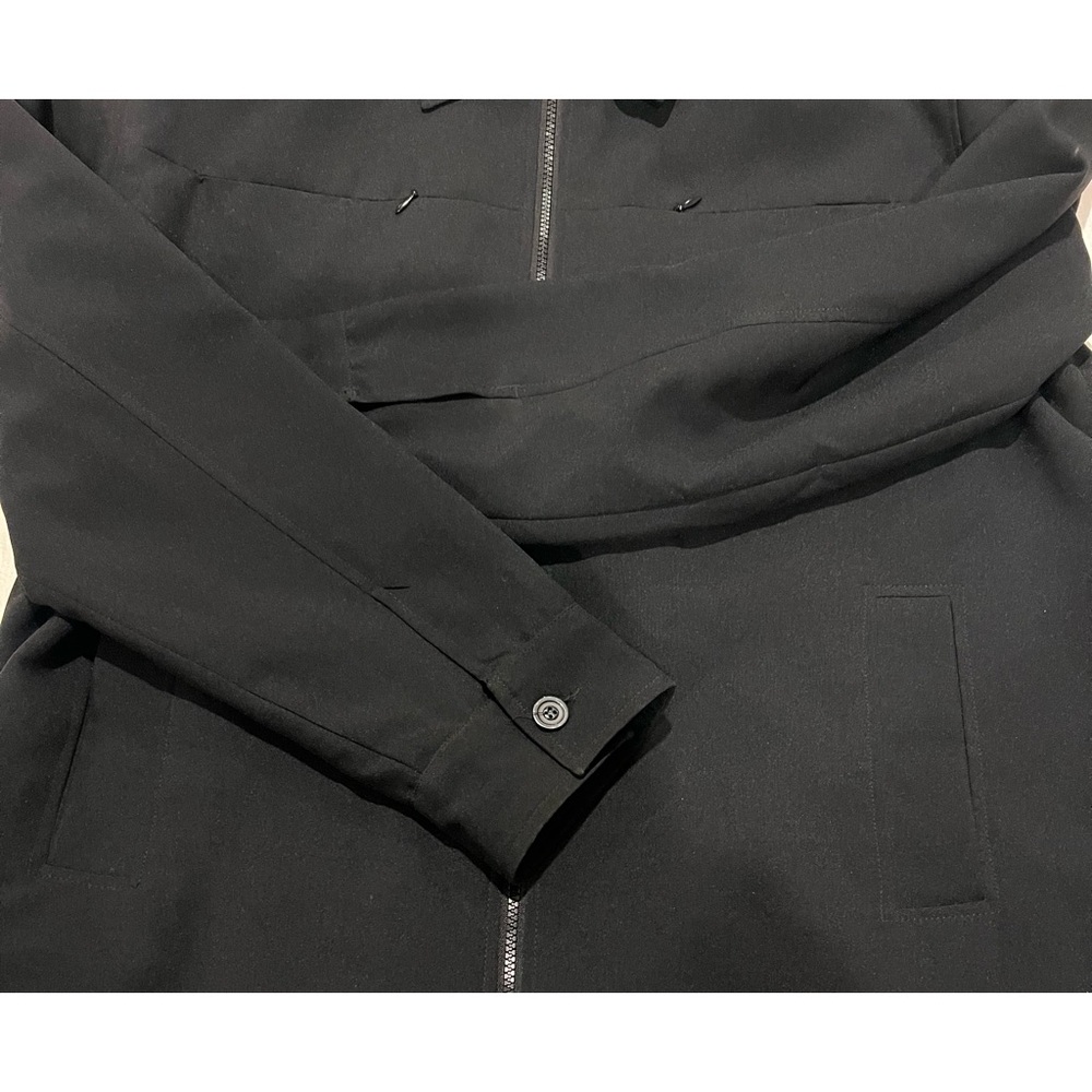 YMLA Midnight Black Structured Elegant Shirt Jacket NWOT - Picture 3 of 8